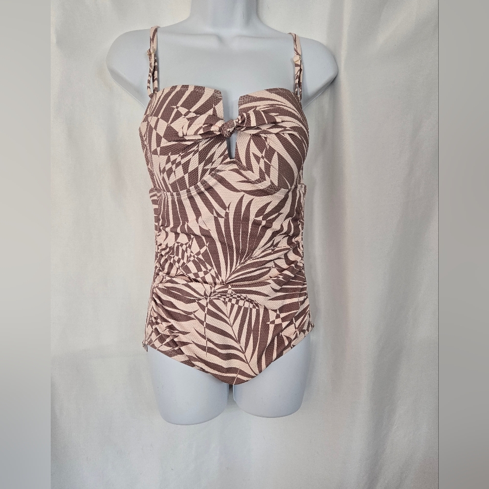 Kona Sol 1 Piece High Coverage Hawaiian Brown. Size M